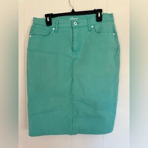 Teal Pencil Skirt